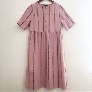 ROOLEE Blush Pink Dress with Buttons